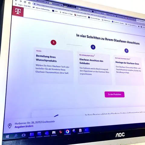 Beginnt der Glasfaserausbau in Greifenstein schon Anfang April? So steht es zumindest am Freitagvormittag noch auf der Telekom-Website. Als Beispiel ist die Herborner Straße in Beilstein ausgewählt.
