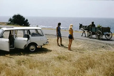 Ankunft mit dem Wartburg-Tourist in Bulgarien. Foto: Heidrun Braun