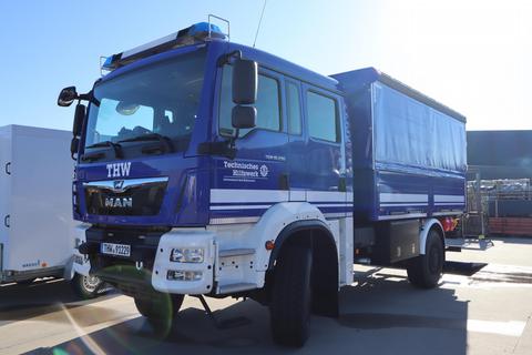 Das neue, schwere Fahrzeug des THW bringt Ausrüstung und bis zu sechs Helfer zum Einsatzort. © THW Ortsgruppe