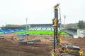 Wo mal die Haupttribüne war, wird heute schon der Neubau vorbereitet.