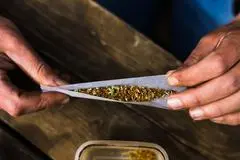 Ein Joint mit Cannabis und Tabak - für die daraus resultierenden möglichen Gefahren bietet die Stadt Wiesbaden in einem Pilotprojekt Tests an. (Symbolbild)