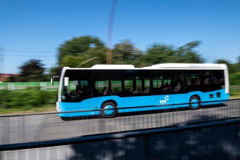 Die blauen VRN-Busse sind von allem im Süden des Kreisgebiets unterwegs. Archivfoto: Sascha Lotz