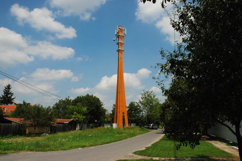 So könnte der geplante Mobilfunkmast in Bechtolsheim einmal aussehen. Die neuartige Holzkonstruktion kam bisher in Deutschland in dieser Form noch nicht zum Einsatz. Foto: Vantage Towers