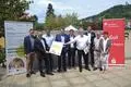 Bei der Gründungsoffensive Bergstraße-Odenwald ziehen viele Akteure an einem Strang (von links): Florian Neu, NeuWerbung GmbH; Marco Kreuzer, Wirtschaftsregion Bergstraße/Wirtschaftsförderung Bergstraße GmbH (WFB); Markus Meißner, microtech GmbH; Dr. Matthias Zürker, WFB; Markus Lahm, WFB; Marius Schwabe, Odenwald-Regional-Gesellschaft mbH (OREG); Marian Schreier, Sparkasse Starkenburg; Olaf Kittel, Handwerkskammer Frankfurt-Rhein-Main und Gabriele Quanz, Oreg.