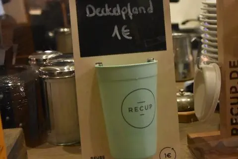 In Geisenheim sind aktuell zwei Mehrwegsysteme im Rennen. Darunter der Anbieter „Recup” und die Firma „Vytal”.  