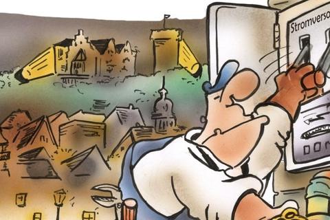 Karikatur: Heinrich Schwarze-Blanke 