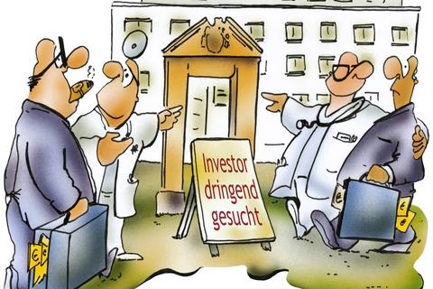Investor dringend gesucht Karikatur: Heinrich Schwarze-Blanke