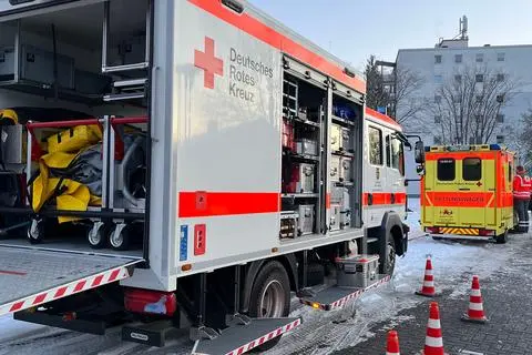 Ein Gerätewagen Sanitätsdienst vom Deutschen Roten Kreuz.