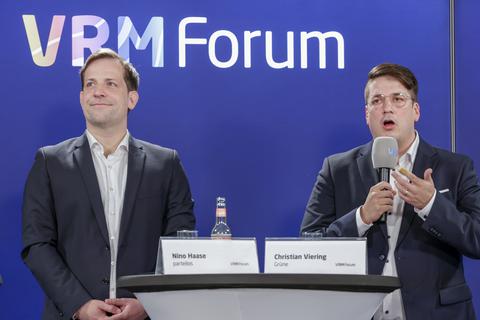 Nino Haase und Christian Viering beim VRM-Forum.