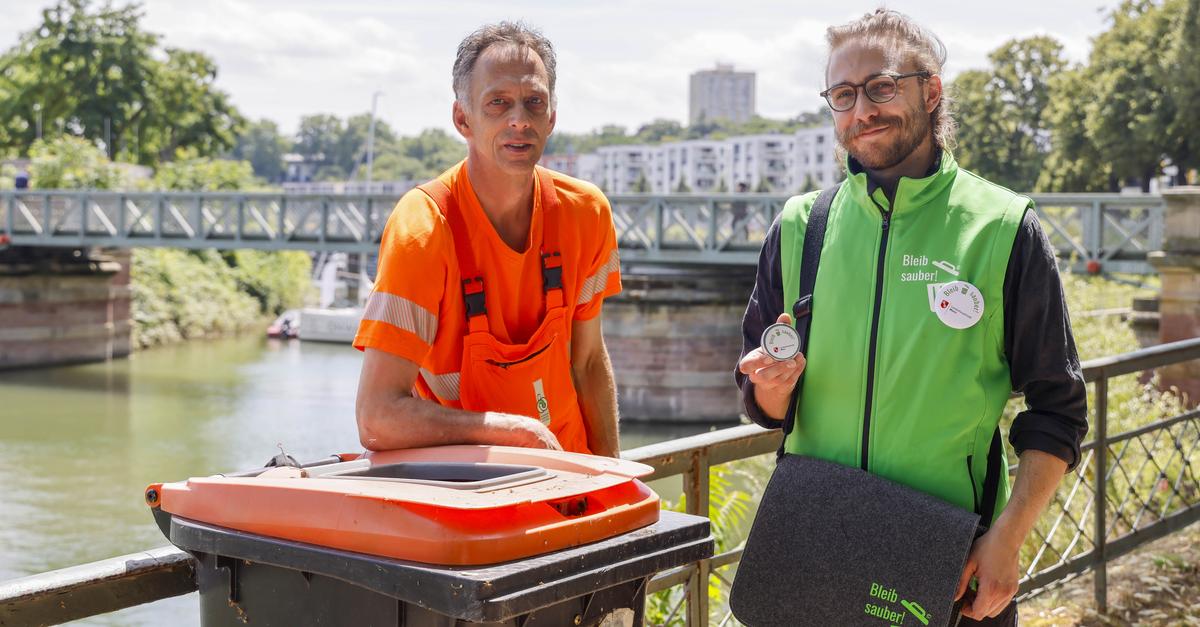 Müllscouts am Mainzer Rheinufer unterwegs