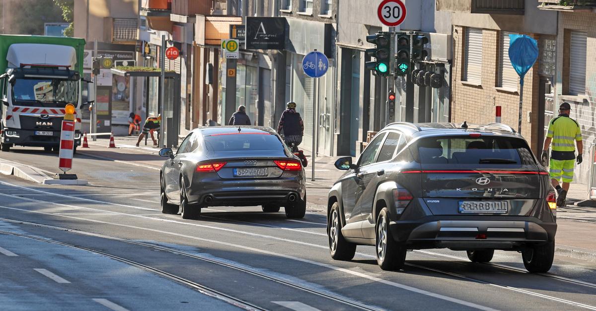 Binger Straße in Mainz: Traffic is now flowing again in both directions