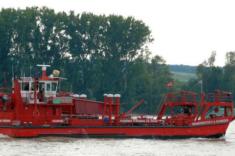Rettungsboot der Feuerwehren Wiesbaden und Mainz.  Symbolfoto: Feuerwehr Wiesbaden