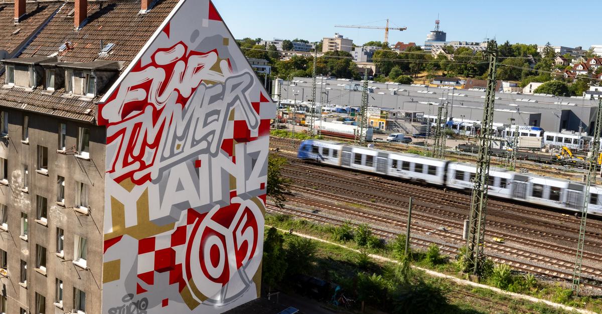 Art project: Mainz 05 shines on a huge mural in the Neustadt district