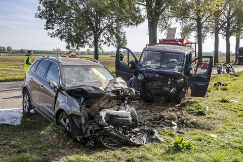 Unfall auf der Rheinhessenstraße zwischen Mainz-Hechtsheim und Ebersheim. 