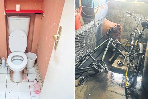 Eine Toilette auf dem Flur ohne Waschbecken und eine Öllache sowie Müll im Heizkeller - so eine Wohnung wurden einem Obdachlosen in Mainz zugeteilt.  Fotos: Lukas Görlach, Julia Sloboda