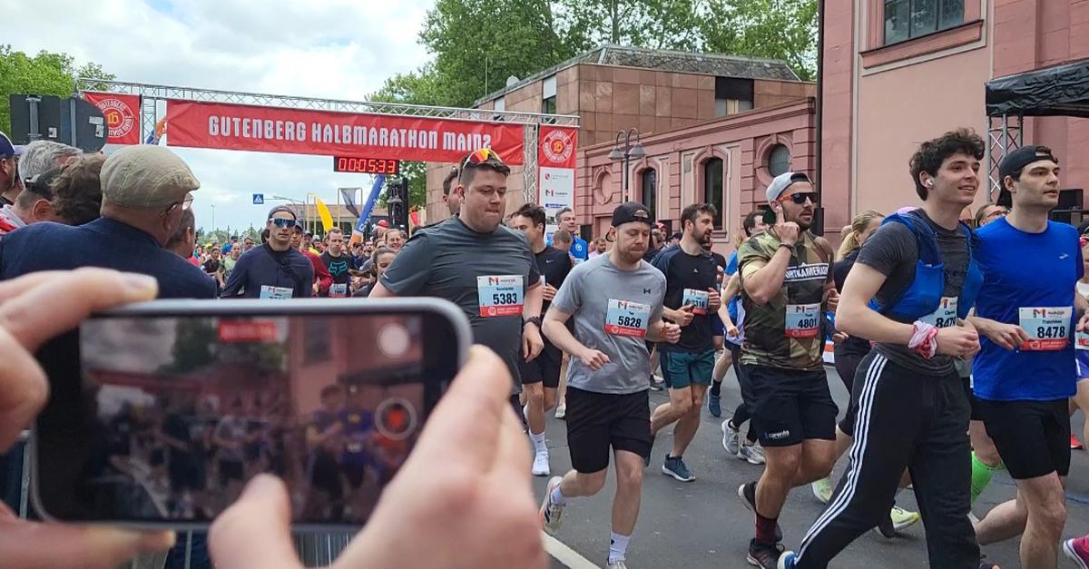 Erste Eindrücke vom Start des Gutenberg-Marathons