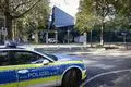 Synagoge Mainz Polizei fährt Streife. Polizei vor der Synagoge  