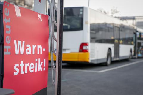 Warnstreik im öffentlichen Dienst. Auch die Busse der MVG in Mainz sind betroffen.