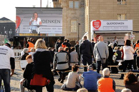 Ein Foto der Querdenken-Kundgebung in Darmstadt im Oktober 2020. Archivfoto: Andreas Kelm
