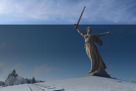 Die Mutter-Heimat-Statue in Wolgograd. Foto: dpa