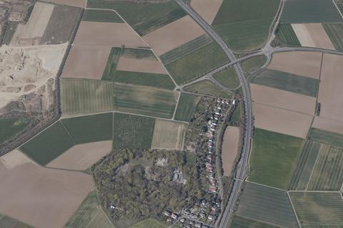 Hier soll der neue Stadtteil Ostfeld entstehen. Archivfoto: Schrägluftbild Stadt Wiesbaden
