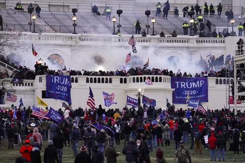 Proteste von Trump-Anhängern enden im Chaos. Foto: dpa