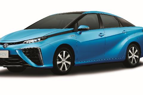 Mit dem Brennstoffzellenauto will Toyota noch in diesem Jahr in Japan auf den Markt kommen. Deutschland folgt 2015. Foto: Toyota