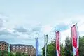 Die Fahnen wehen schon am Teamhotel des FSV Mainz 05 in Schladming.