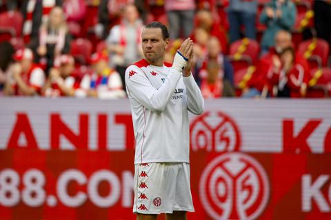 Adam Szalai in der Mewa Arena. Er steht beim 1. FSV Mainz unter Vertrag.  