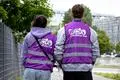 Gut zu erkennen: das neue „Awareness-Team“ beim SVWW mit den lilafarbenen Westen.