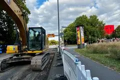 Aufgrund eines Wasserrohrbruchs ist der Gustav-Stresemann-Ring in Wiesbaden derzeit voll gesperrt. 