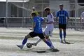 Gimbsheims Piero Fragomeli (weißes Trikot) erzielte für sein Team gegen den FC Speyer, hier mit Laurin Schön, die 1:0-Führung.