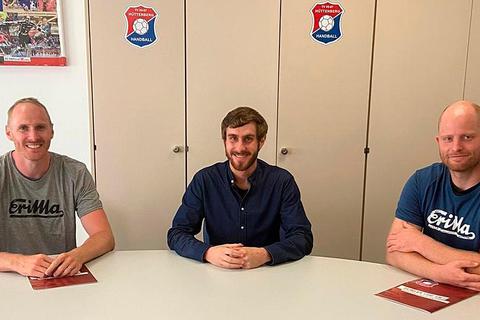 Wollen künftig gemeinsam den Handball-Zweitligisten TV Hüttenberg weiterentwickeln: (v. l.) Florian Laudt, Fabian Friedrich und Andreas Scholz. 
