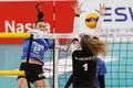 Volleyball - BL Frauen - VC Wiesbaden - Schwarz-Weiß Erfurt - 24.03.23, 
Nina Herelova (VCW), Jaidyn Blanchfield (Erfurt),

- Foto: Frank Heinen/rscp-photo
